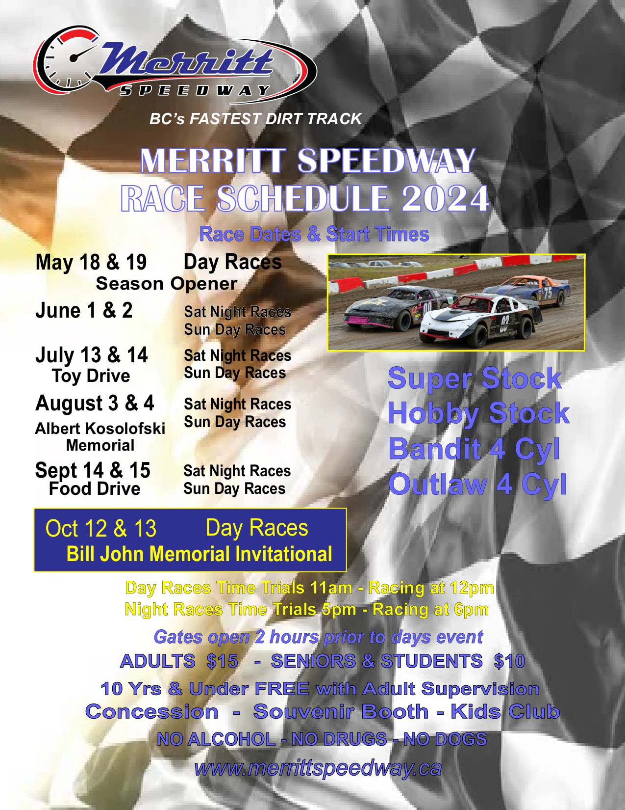 2024 Schedule Merritt Speedway